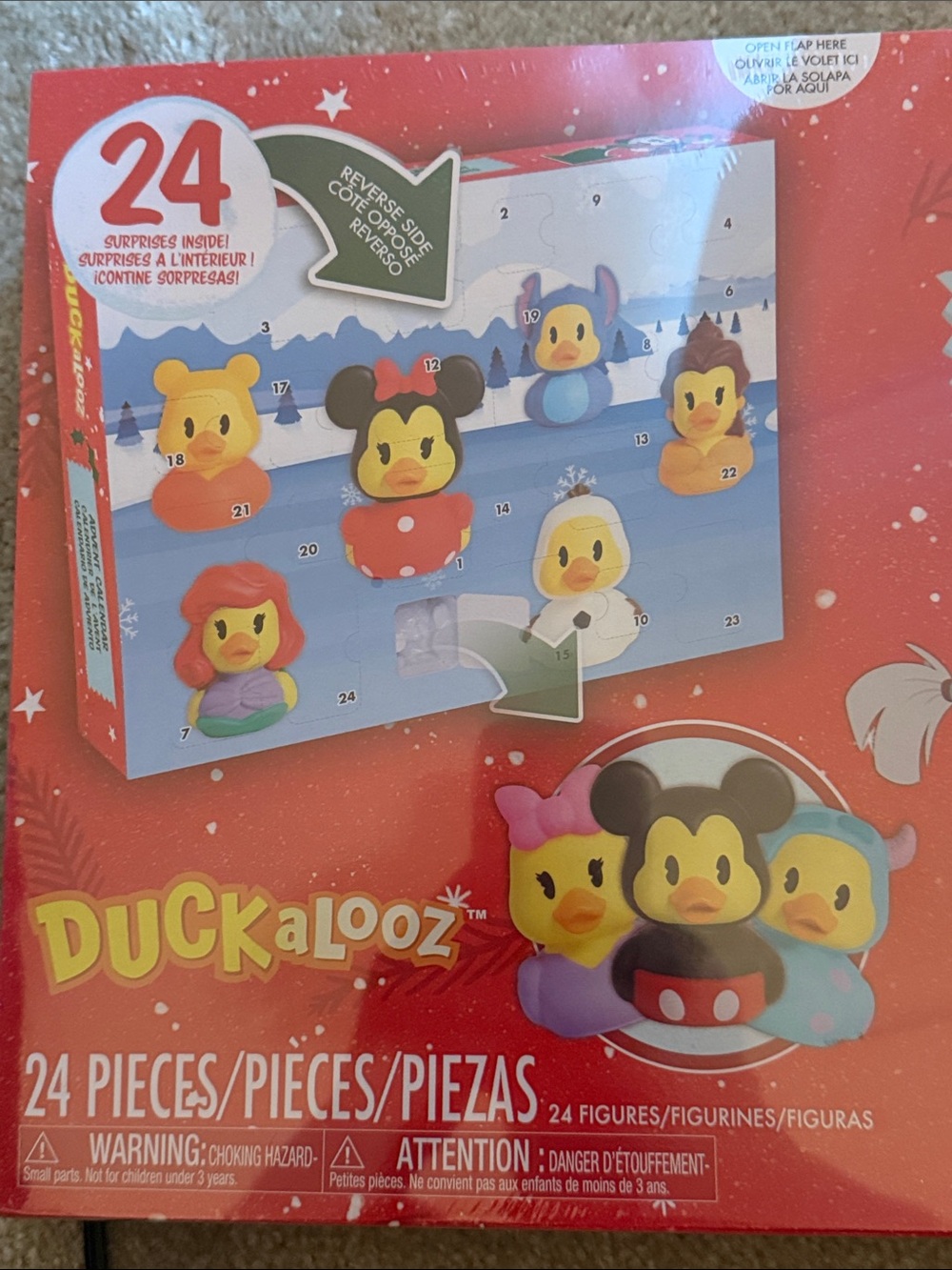 Disney Duckalooz Holiday Advent Calendar - Red and White Packaging - Picture 2 of 3